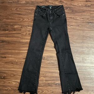 black flare jeans